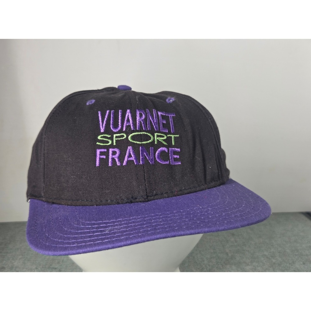 Vintage Stussy Caps Vuarnet Sport France Snapback Hat Purple Retro USA MADE